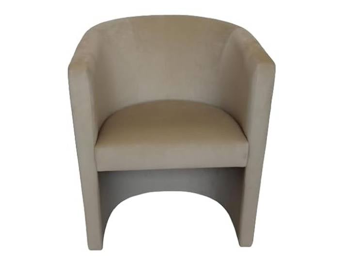 MartHome Cocktailsessel Club Tom Velour - Sessel für Wohnzimmer, Büro, Hotel - Sitzmöbel, Hotelmöbel Gepolsterter Stuhl Clubsessel Stuhl Loungesessel Cocktailsessel (Beige)