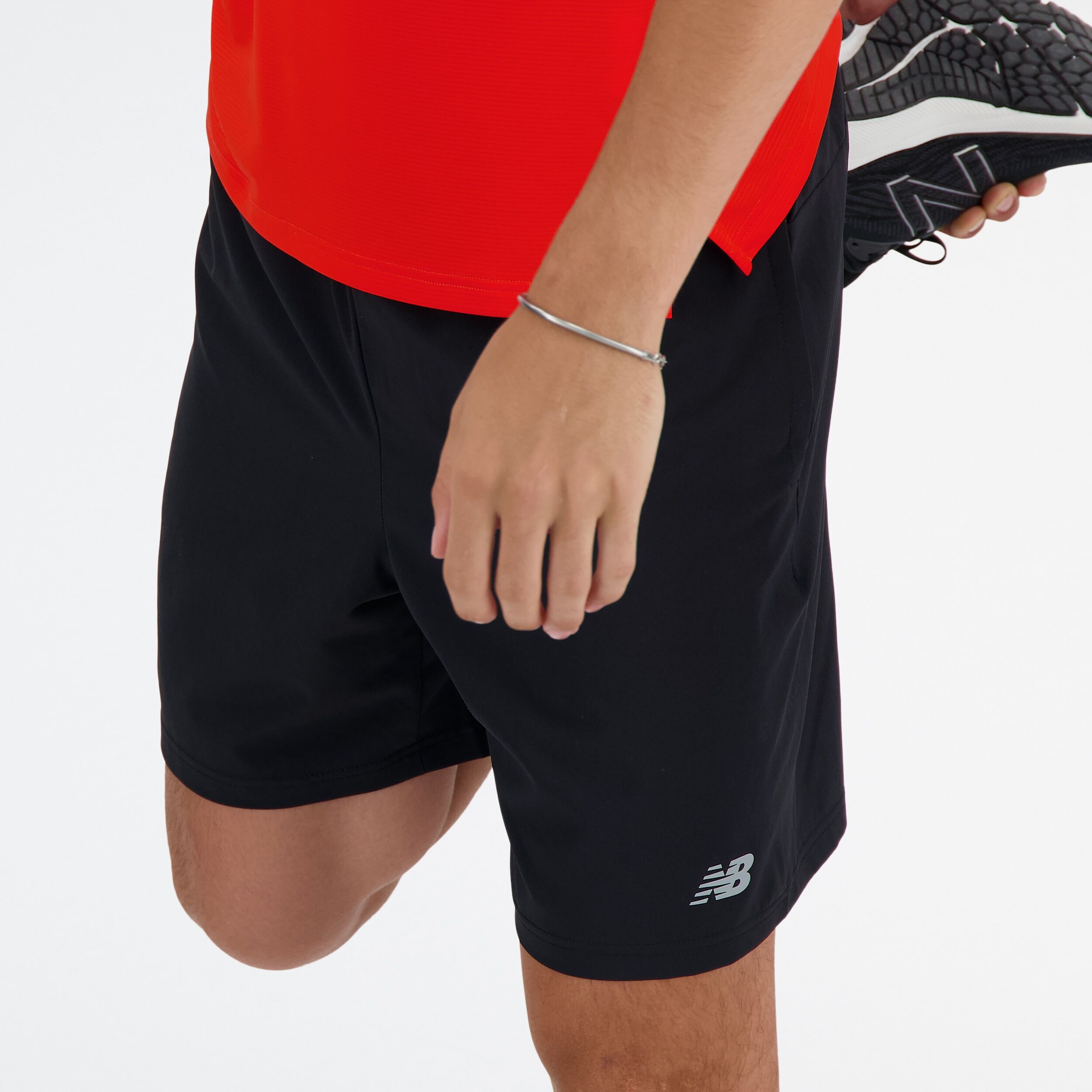Laufshorts NEW BALANCE "SPORT ESSENTIAL SHORT 7", Herren, Gr. M, N-Gr, schwarz, Stoff, Obermaterial: 100% Polyester, unifarben, Hosen Laufshorts, mit atmungsaktivem Innenslip schwarz M, N-Gr