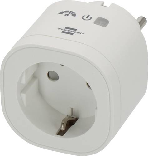 Brennenstuhl 1294880 Wi-Fi Smarte WLAN-Steckdose Innenbereich, Steckdose 3680 W