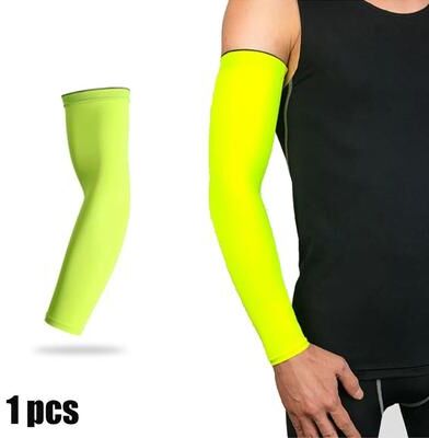 Uplift Essentials Unisex Cooling Sports Arm Sleeve & UV Sunscreen Band green 2xl