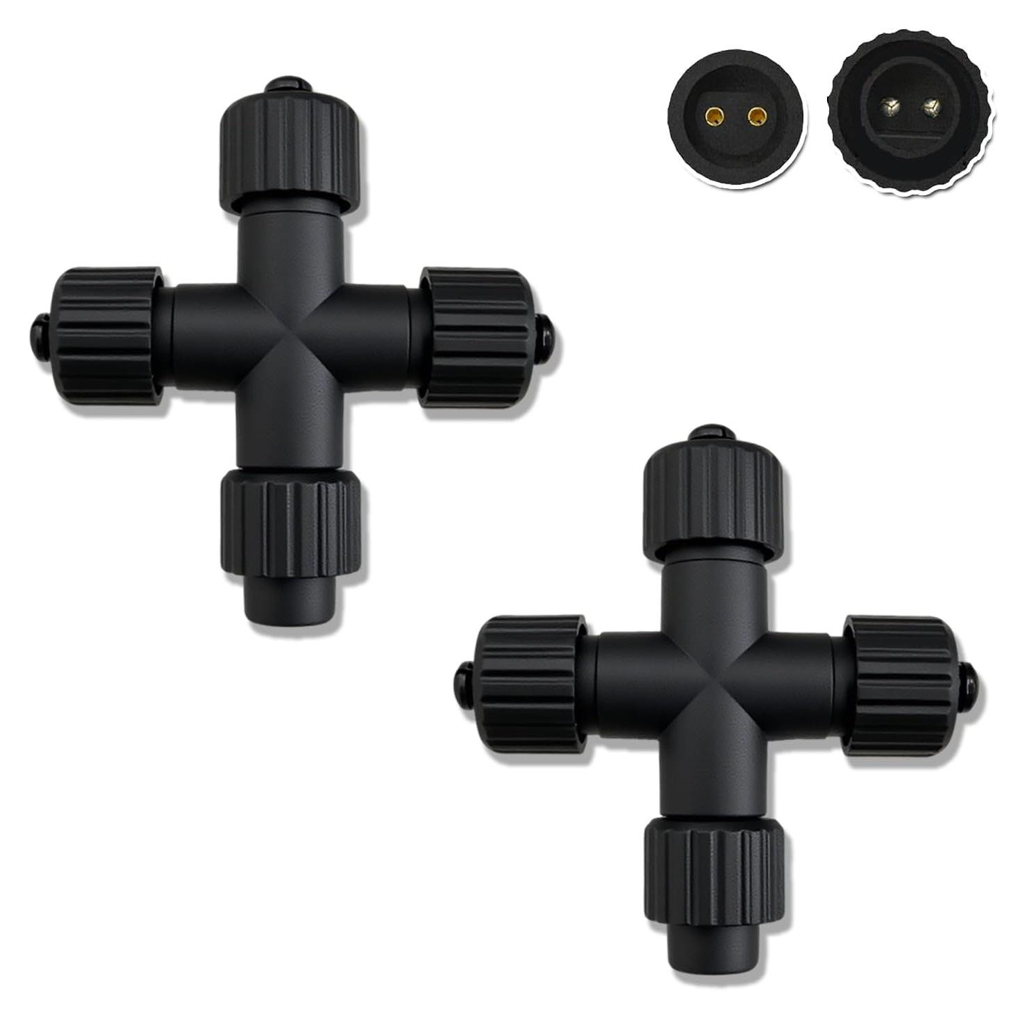 Dripio 2-delige set waterdichte 2-polige connectoren voor lichtkettingen