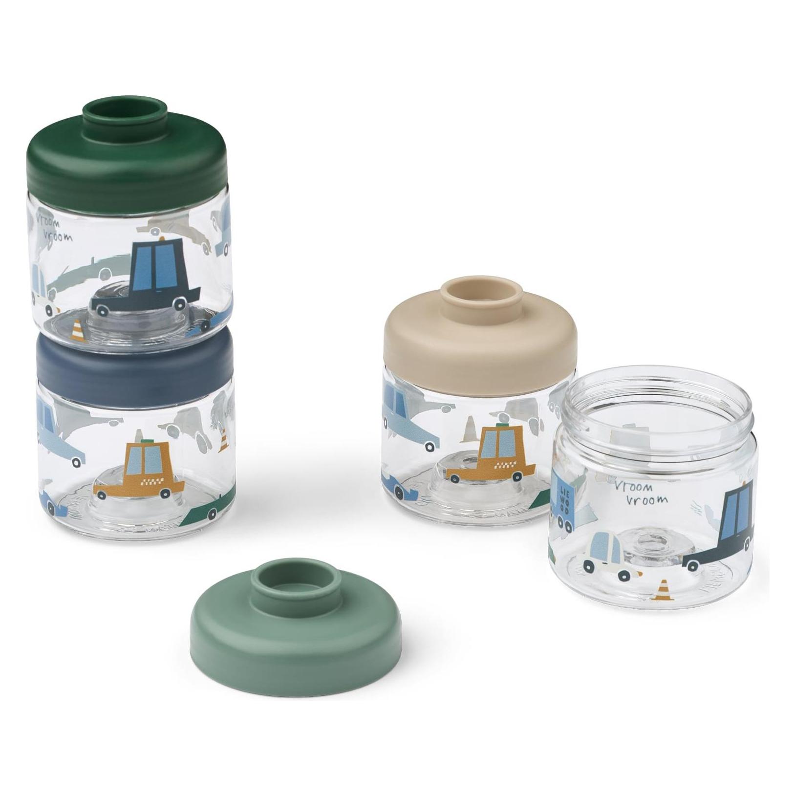 Liewood Babynahrungsboxen Dominique 4er Pack Cars Sandy (LW20632-2780)