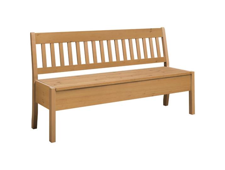 Boxxx Sitzbank, Laugenfarbig, Holz, Kiefer, massiv, 3-Sitzer, 169x93x58 cm, Typenauswahl, Truhe im Sitz, in verschiedenen Holz-Dekoren erhältlich, Holzmöbel, Sitzgelegenheiten Holz, Holzbänke