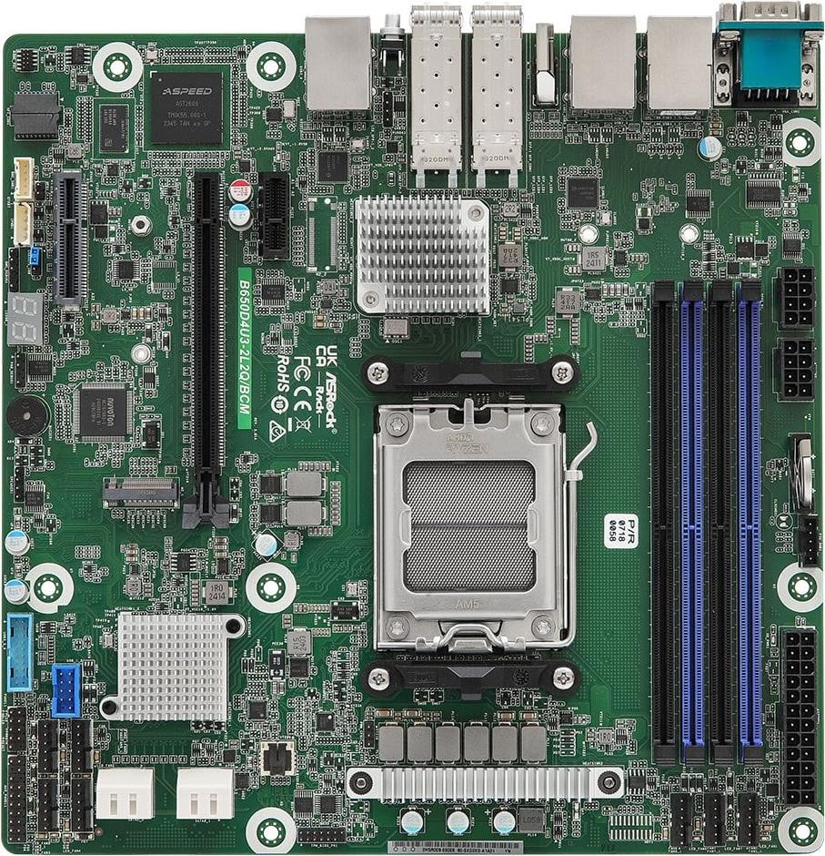 ASRock B650D4U3-2L2Q/BCM moederbord, micro-ATX, socket AM5, single