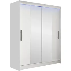 SCHWEBETÜRENSCHRANK Westa II, mit RGB LED Beleuchtung