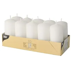 PAPSTAR 40 Stumpenkerzen Ø 40 mm · 90 mm weiss