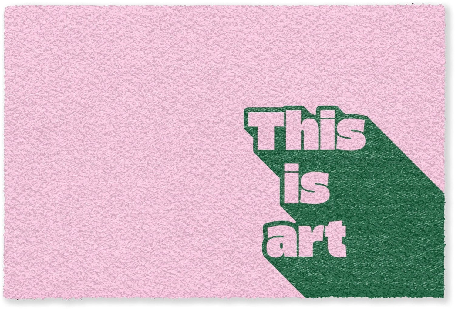 This is art Deurmat Tekst - Groen en Roze - 180 x 120 cm