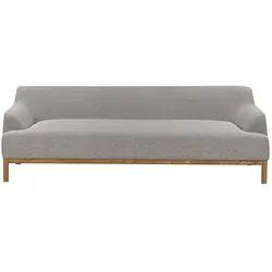 3-SITZER-SOFA Stoff Hellgrau Sosjo