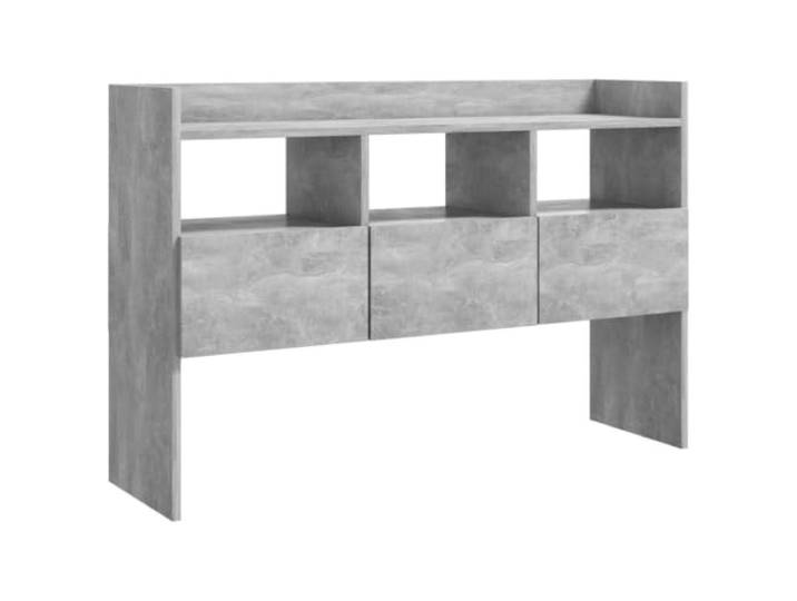 GHVBNMF Sideboard Betongrau 105x30x70 cm Kommode mit Schubladen Vielseitiger Beistellschrank für Wohnzimmer und Flur mit 3 Fächern sowie Ablagefläche für Dekoration.