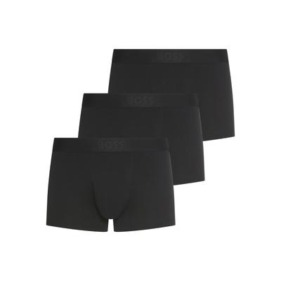 Trunk BOSS "3P Trunk BOSS ONE", Herren, Gr. M, Jersey, schwarz (schwarz 002), Jersey, Obermaterial: 95% Baumwolle, 5% Elasthan, Unterhosen, mit unifarbenen Bund