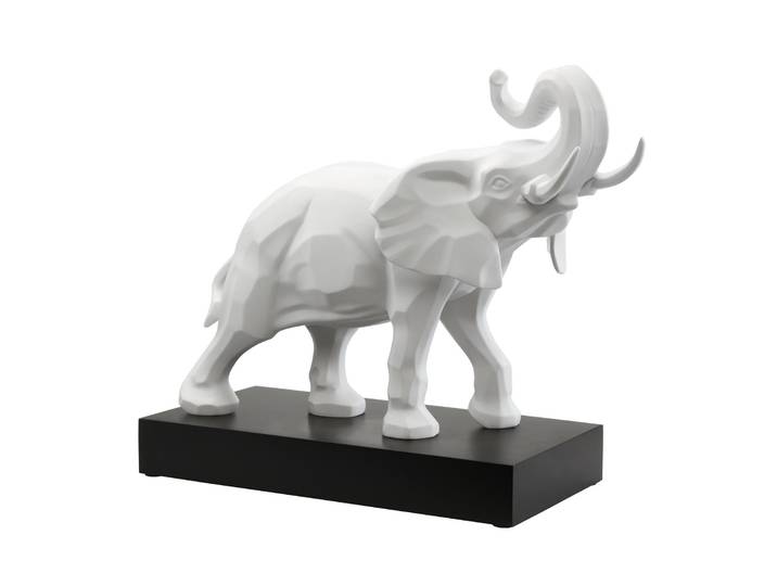 Dekofigur GOEBEL Dekofigur Elefant Studio 8 Serengeti 54 cm weiß , weiß, B:22cm H:43cm T:54cm, Dekofiguren, Dekofigur