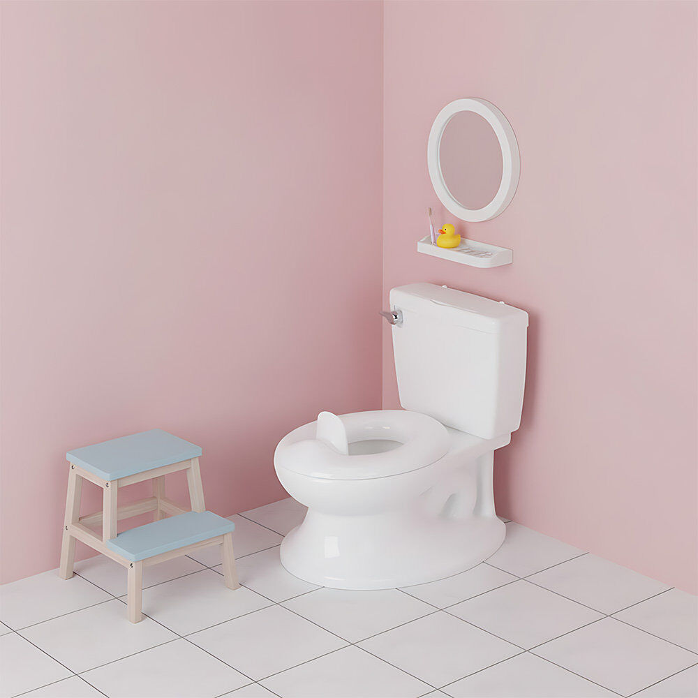 Living and Home Toddler Potty with Realistic Flushing Sound White 38cm H X 25cm W X 35cm D