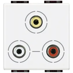 Legrand N4283 Anschlussdose RCA 3-f WEISS