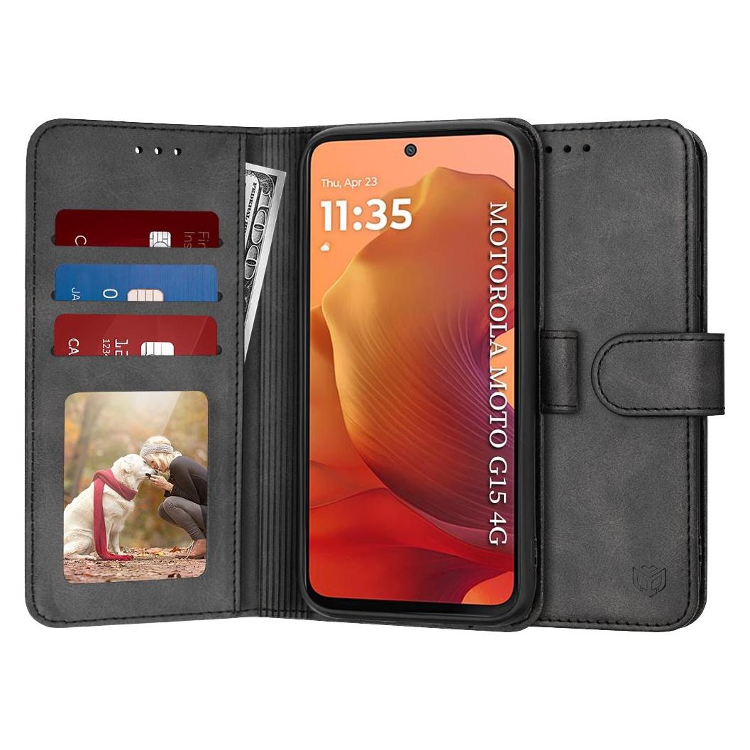 Techsuit - Diary Book - Motorola Moto G15 / G15 Power - Black (Motorola Moto G15) (61043806)
