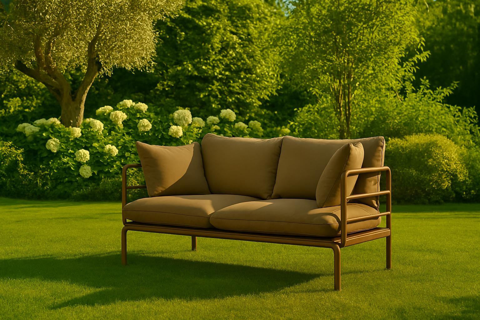 Garten Sofa Wenecja 2-Sitzer in Beige Harmonie und moderne Eleganz auf der Terrasse und im Garten