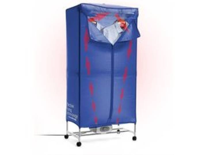 Penderie Chauffante Soufflante ETENDOIR Sechoir Electrique a Air Chaud Minuterie - 1200W Bleu