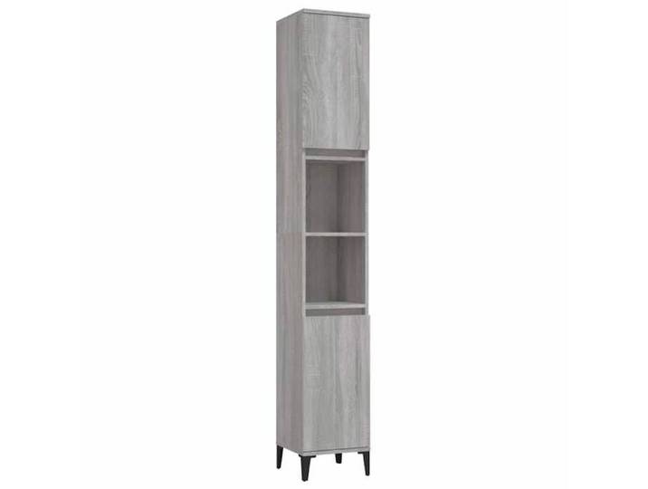 Les Soldes Armoire de bain - 1 PC - Armoire Bas - Pour WC - sonoma gris 30x30x190cm - Bois d'ingénierie 112850 LH5151 kbw99r