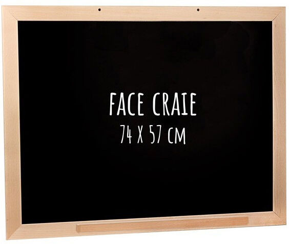 Grand Tableau noir en bois 74 x 57cm - Jeujura
