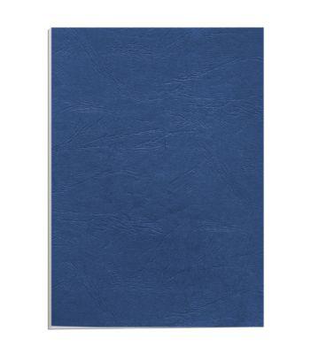 Fellowes Deckblatt, Format A4, für Bindemaschinen, aus Papier in Lederoptik, blau, 100 Stück