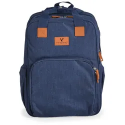 Cangaroo Kinderwagentasche Liana 2 in 1 Rucksack Babybett Reißverschluss Clips blau