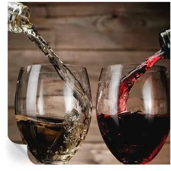 FOTOTAPETE 250x250 cm - Gläser Wein