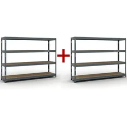 Fachbodenregal 1+1 GRATIS 1853x2400x600 mm, Traglast 450 kg