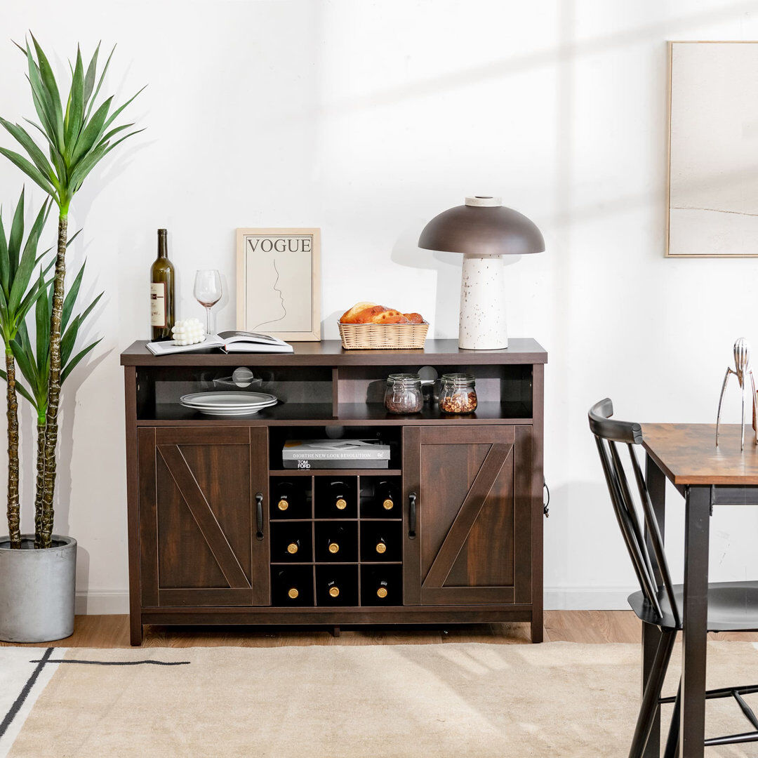 Brambly Cottage Eudocia 115cm Sideboard Brown 80.5cm H X 115cm W X 40cm D