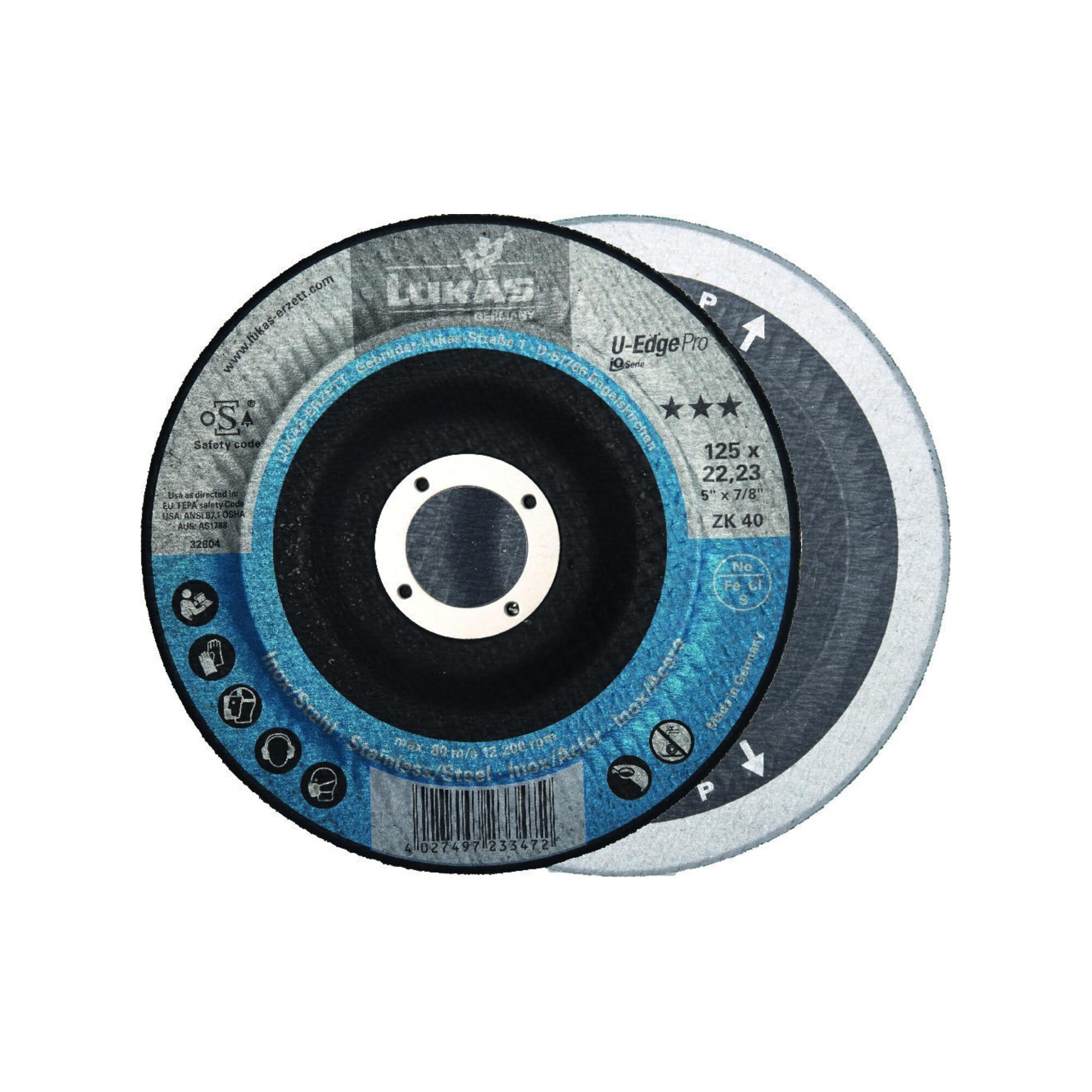 LUKAS Kehlnahtschleifscheibe U-EDGE PRO 125 mm Korn 60 -Erzett ; LUKAS-ERZETT (A27401250602071)