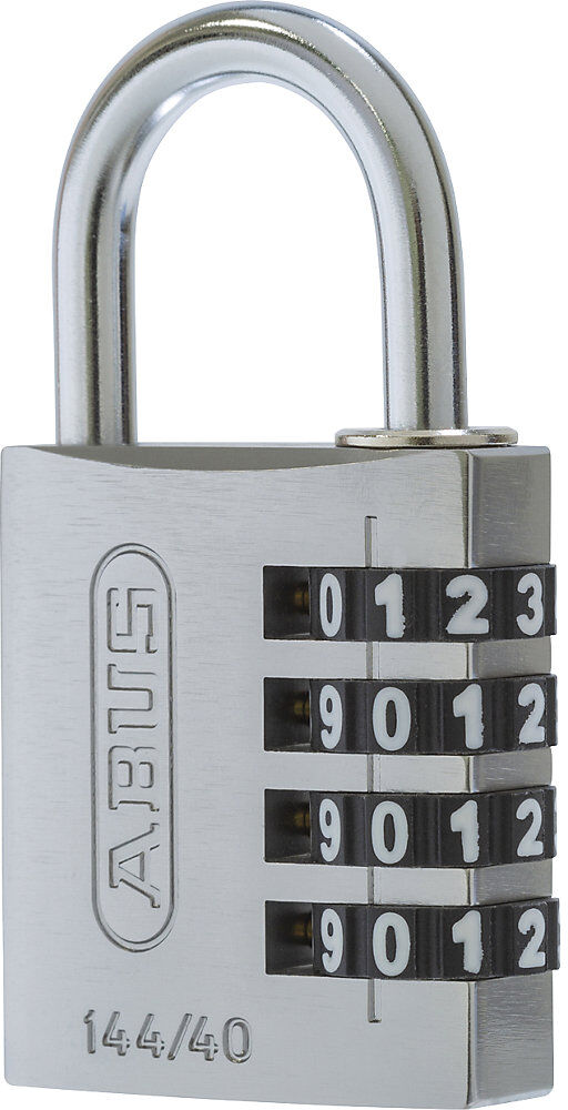 Zahlenschloss, Aluminium, mit verstellbaren Code, 144/40, VE 6 Stk, silber ABUS