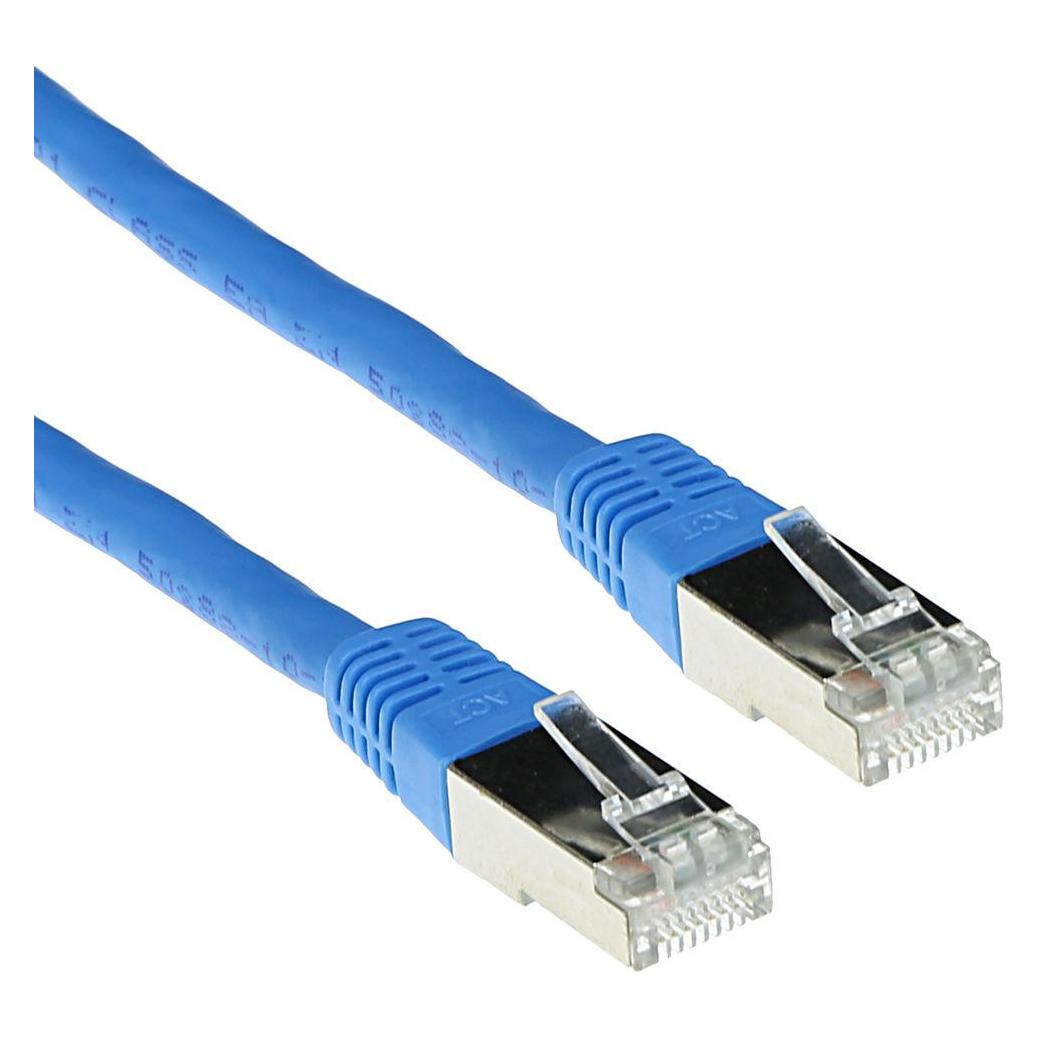 ACT Blue 15 meter F/UTP CAT5E patch cable with RJ45 connectors. Cat5e f/utp lszh blue 15.00m (F/UTP, CAT5e, 15 m) (IB7615)