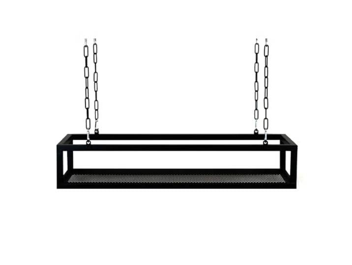 Hängeregal Schwebende Regale, Hängendes Deckenregal, schmiedeeisernes hängendes Weinregal, abgehängte Deckenlagerregale und Regale, für Bars/Restaurants/Küchen/Außen-/Innenbereich ( Size : 140x25x15cm