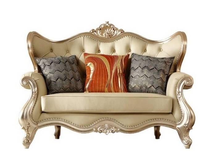 JVmoebel Chesterfield-Sofa Chesterfield Beiges Sofa 2-Sitzer Komfortsofa Stilvoll, 1 Teile, Made in Europa