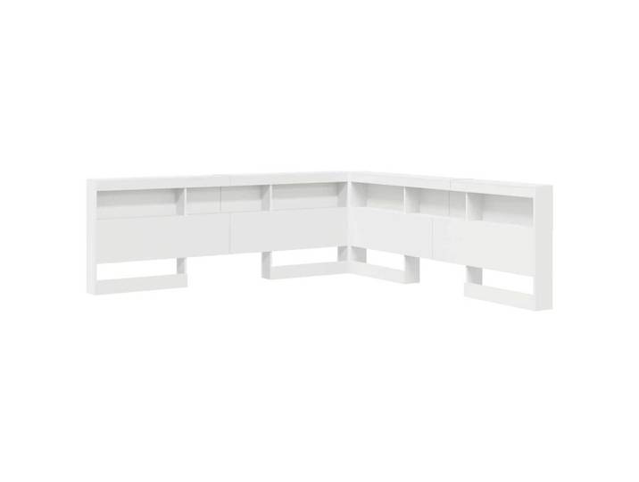 vidaXL Bett Aufbewahrungskopfteil Weiß Holzwerkstoff (1-tlg)