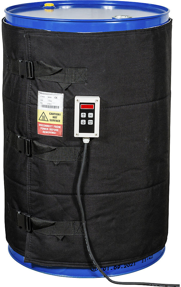 kaiserkraft Fass-Heizmantel, für 200 - 220-l-Fässer, digital, max. 90 °C, 1200 W