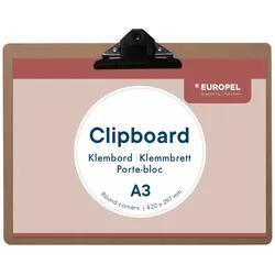 Klemmbrett Europel A3 quer Holz, Packung 12 St., 197003