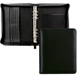 Filofax Systemplaner Metropol Zip Organiser Black, jahresunabhängig, schwarz, Kunstleder, A5