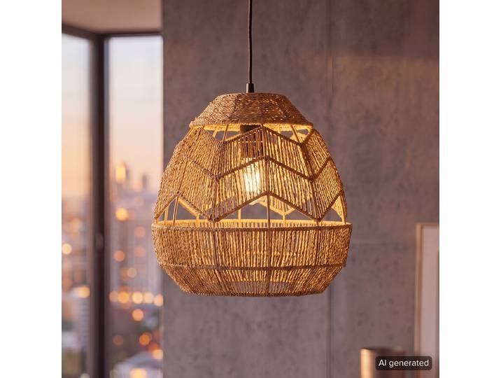 Suspension Mols II Ø 36cm Marron/Marron Coton E27