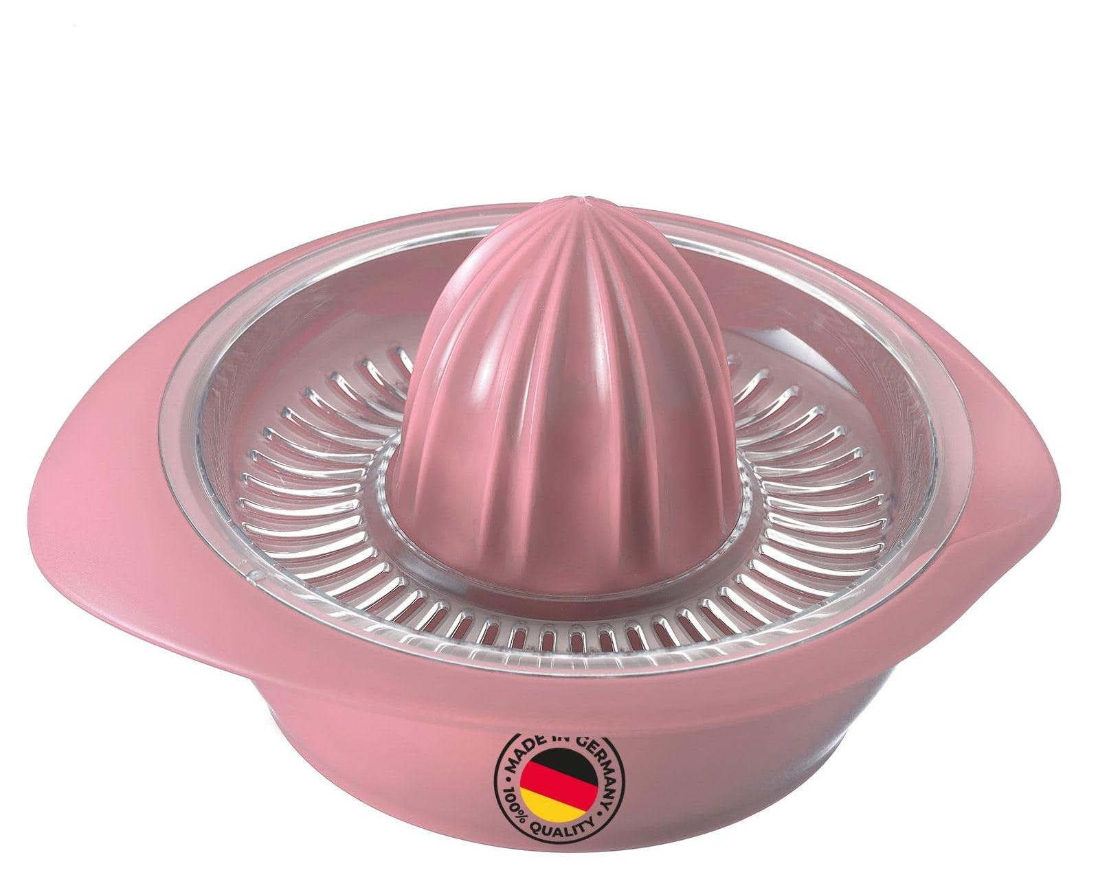 Dripio Citruspers met opvangbak, 0,5 liter, roze
