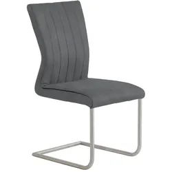 2er-Set Freischwinger Como Mikrofaser Grau Dunkelgrau