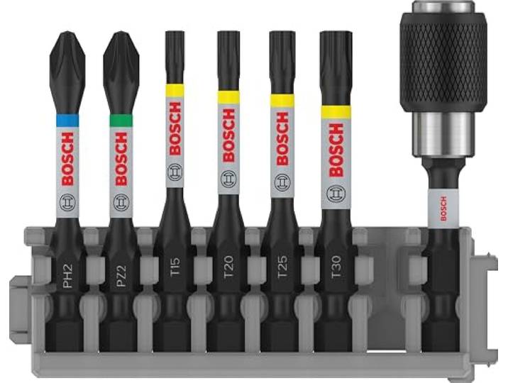 Bosch 7x PRO Impact Schroefbitset w/QC Bithouder P&C