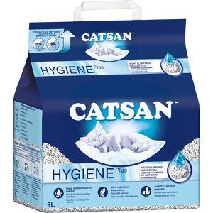 Catsan Katzenstreu Hygiene Plus, aus Quarzsand und Kalk, nicht klumpend, geruchsbindend, 9 Liter