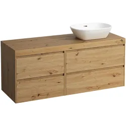 LAUFEN LANI Waschtischplatte wildeiche inklusive Unterschrank, 1 Ausschnitt rechts, 1370x495x580mm, H4065831122671, Farbe: Wildeiche