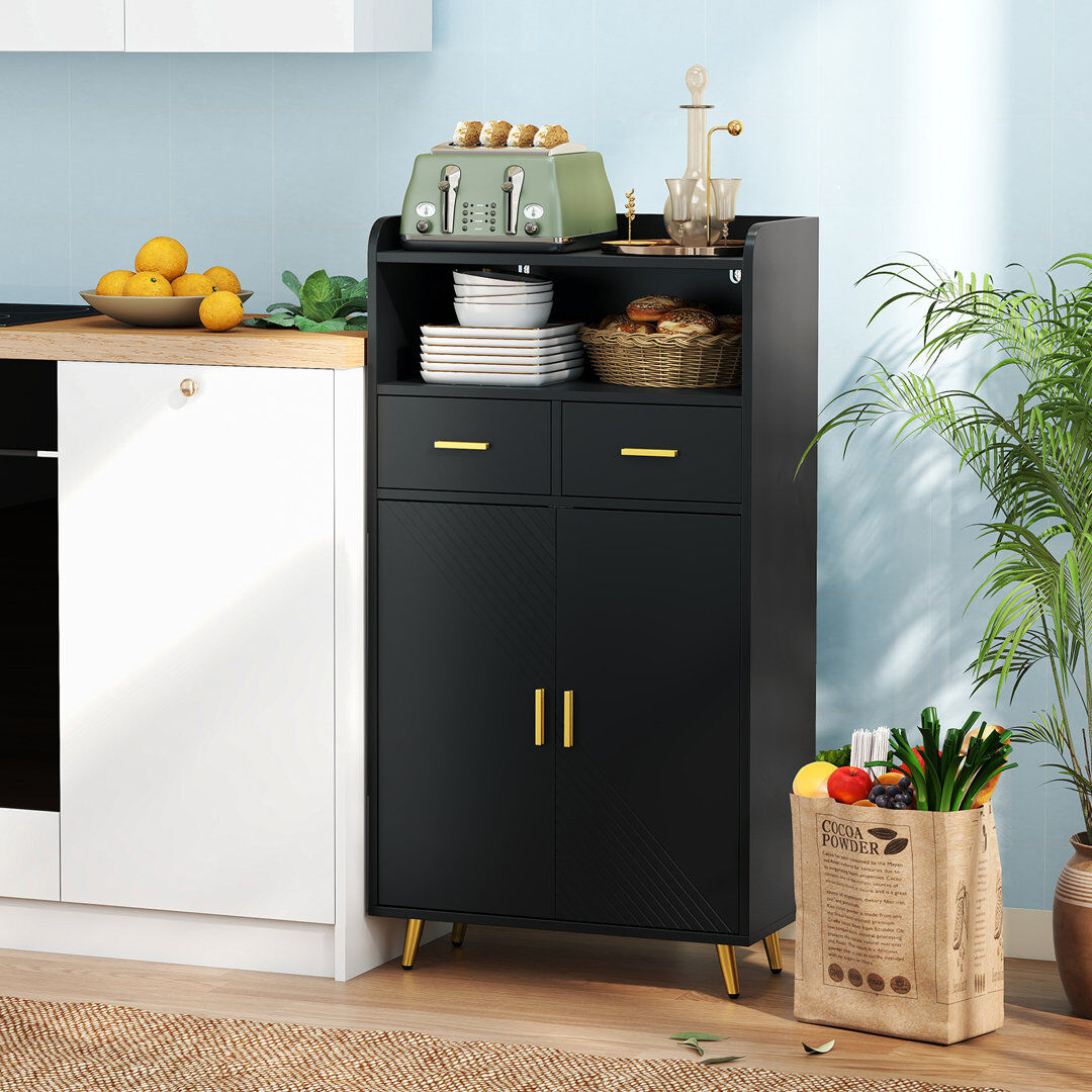 Brayden Studio 60cm Sideboard Black 113cm H X 60cm W X 30cm D