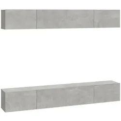 vidaXL TV-Wandschränke 4 Stk. Betongrau 100x30x30 cm