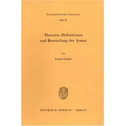 Theorien, Definitionen und Beurteilung der Armut., Fachbücher von Gerhard Schäuble