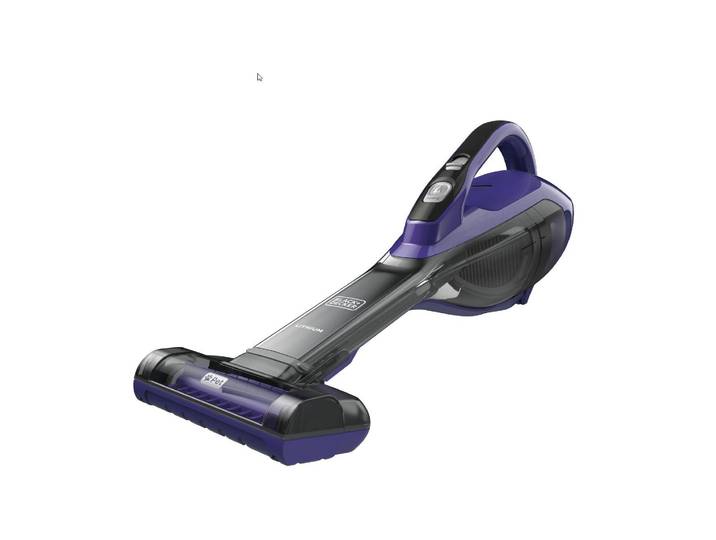BLACK + DECKER Akku-Handstaubsauger Dustbuster Pet , lila (violett, dunkeltitanfarben), Akkusauger, Akku-Handstaubsauger