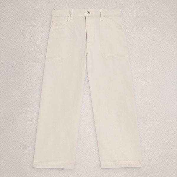 White Stuff Tia Wide Leg Crop Jeans Natural White