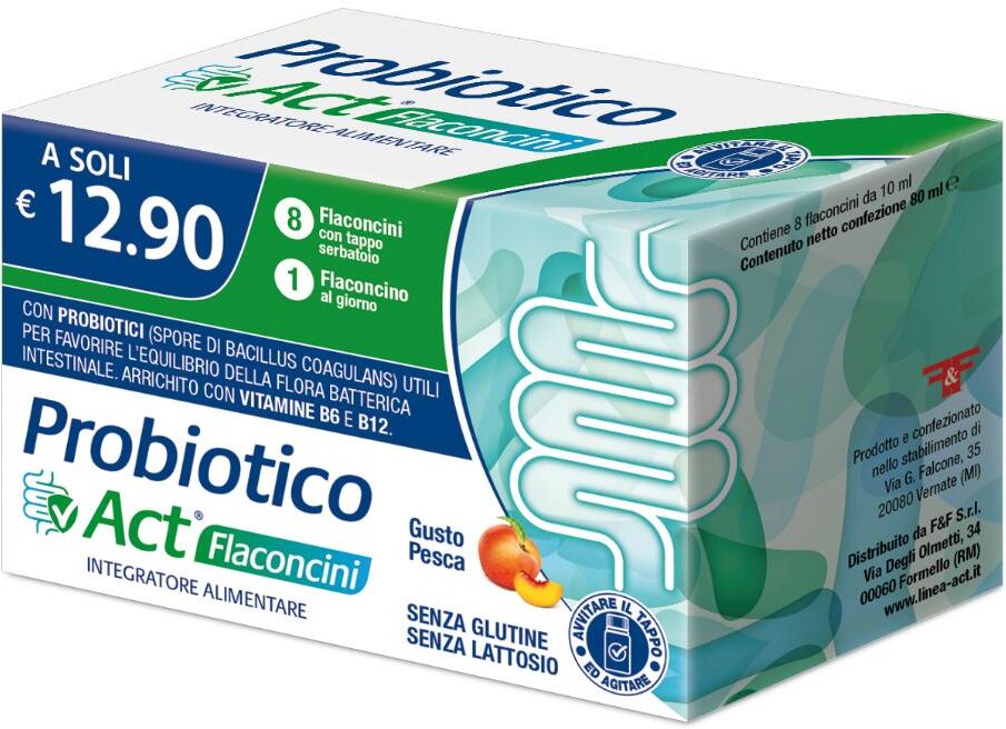 F&F Srl Linea Act, Probiotico Act, 8 Flaconcini
