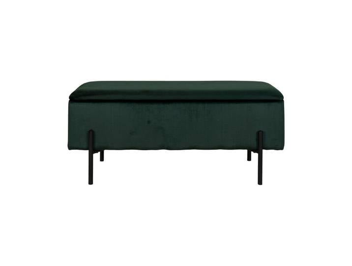 House Nordic Truhenbank Watford, in Grn, Stoff - 95x46x36,5cm (BxHxT)