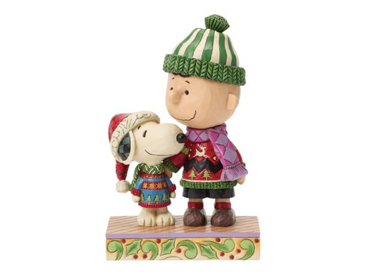 Statuina Snoopy Peanuts Jimshore Snoopy / Charlie Brown Ugly Sweater